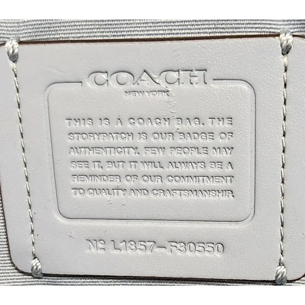 COACH Charlie 30550 Pebbled Leather Women's Backpack - Baby Sky Blue Very‎ Clean